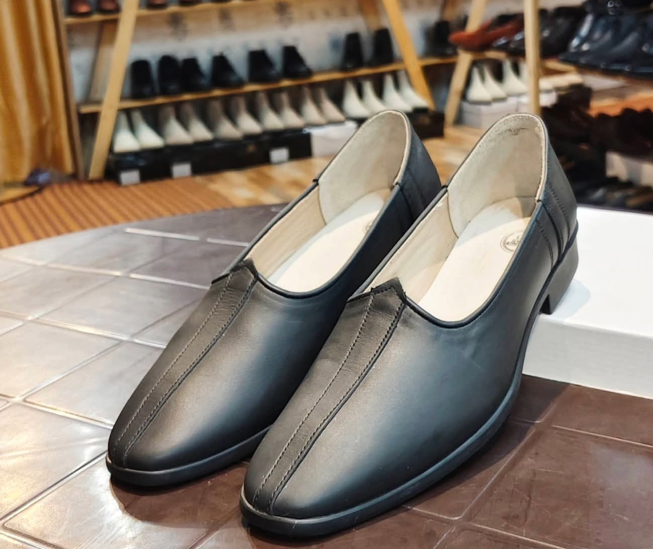 Leather loafers