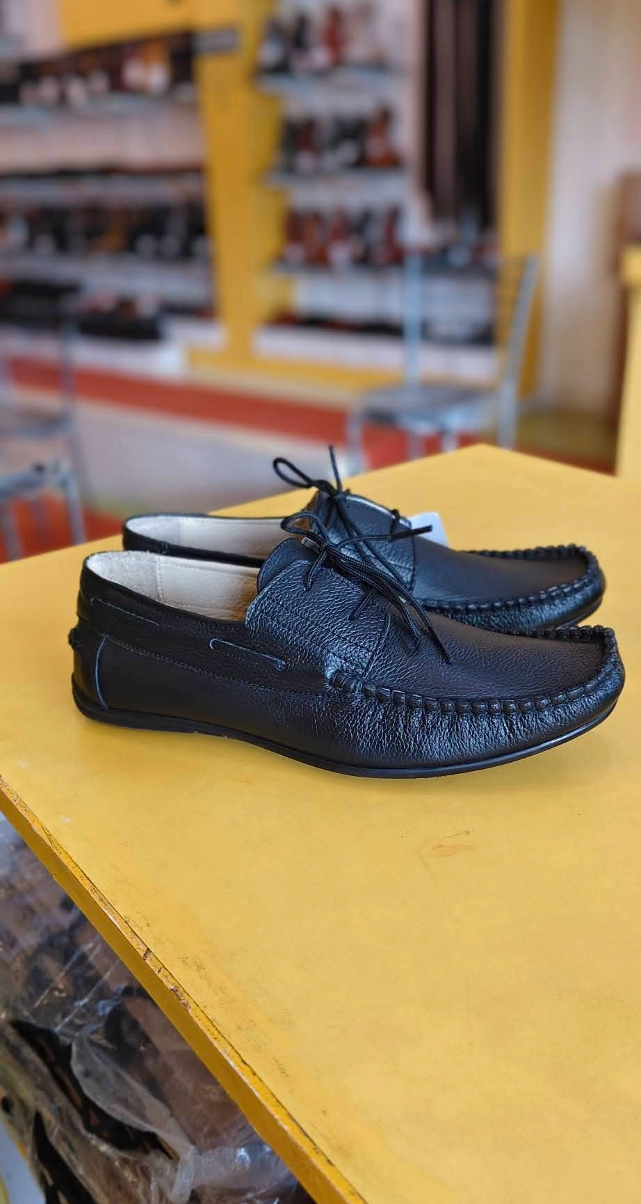 Leather loafers